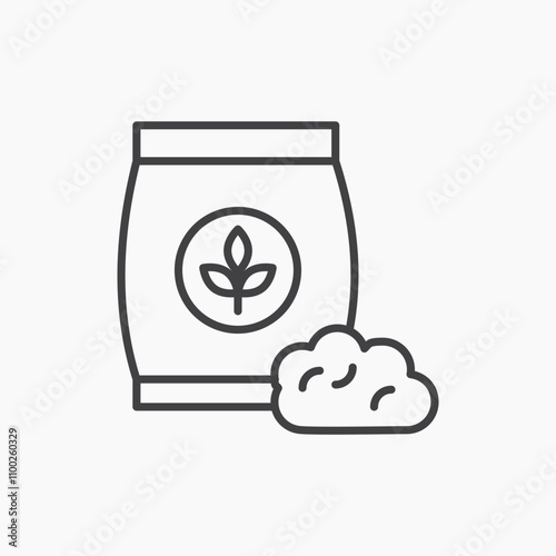 Fertilizer thin line vector icon.