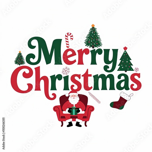 Vintage Christmas text.