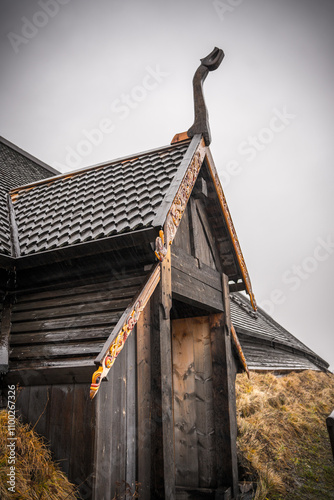 old wooden viking house