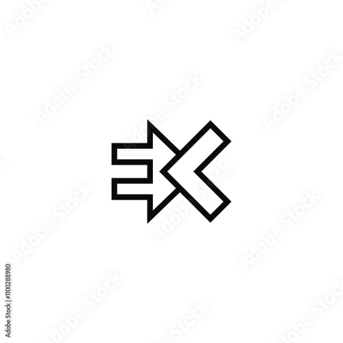 Free Download Arrow Style Ke Logo Or Ek Logo. A modern and bold design of the letter KE Logo using a Arrow style design at the center of the logo. - GFXLoad