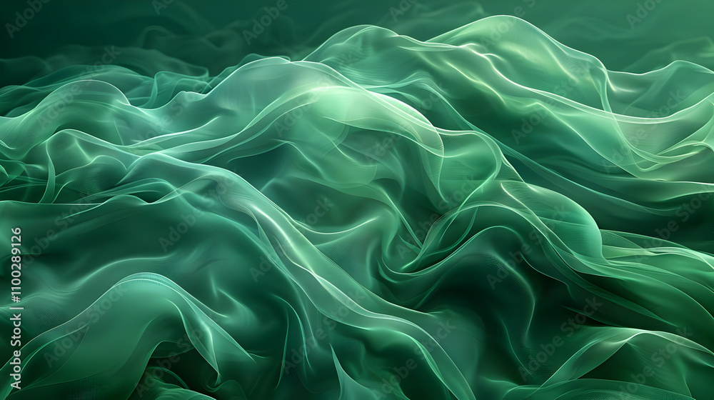 Abstract Green Fabric Background Abstract Green Fabric Background