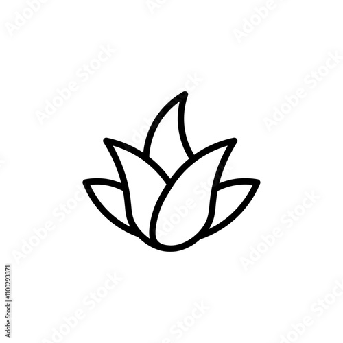 Aloe vera icon Outline vector for web ui