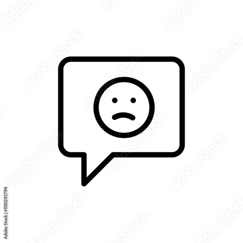 bad feedback icon Outline vector for web ui