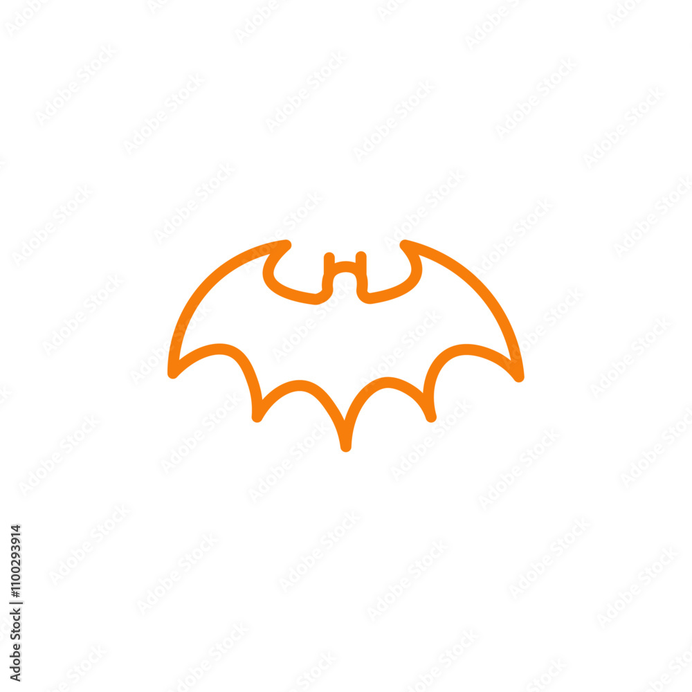 Obraz premium bat wing icon Outline vector for web ui