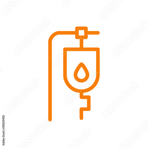 blood glucose icon Outline vector for web ui