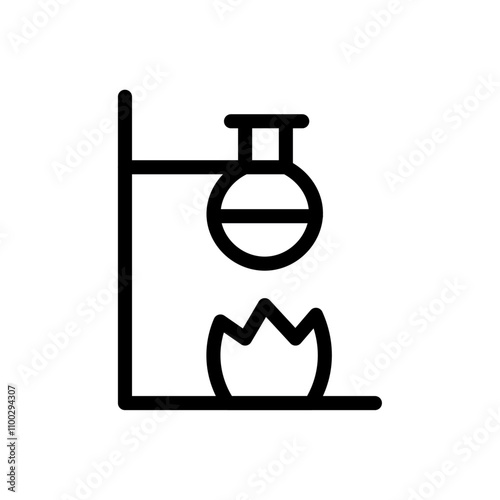 burner boiling chemical icon Outline vector for web ui