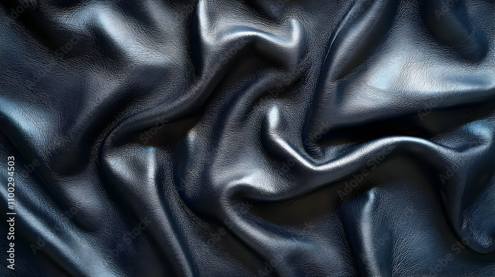 Fototapeta premium Black Leather Texture Background Image