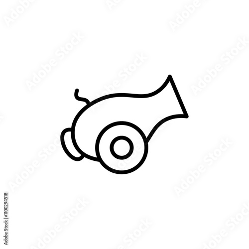 Cannon icon Outline vector for web ui