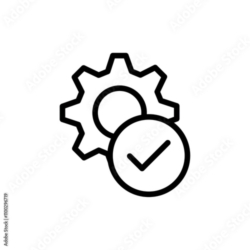 Easy Installation icon Outline vector for web ui