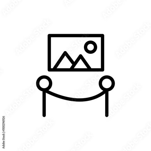 Exhibit icon Outline vector for web ui