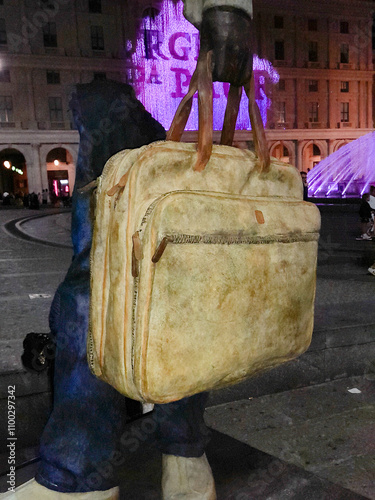 statue of a travel bag