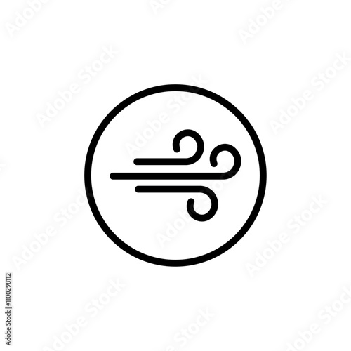 gust icon Outline vector for web ui