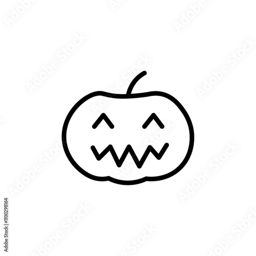 Halloween pumpkin icon Outline vector for web ui