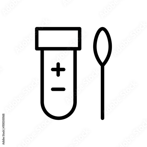 PCR test icon Outline vector for web ui