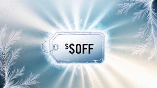  Frosted discount tag with 