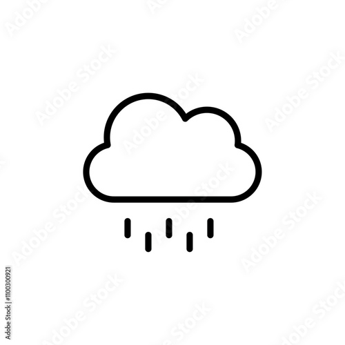 Rain icon Outline vector for web ui