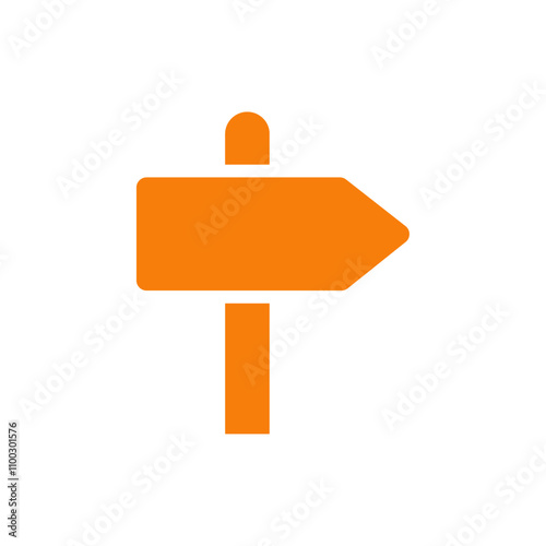 signpost icon Outline vector for web ui