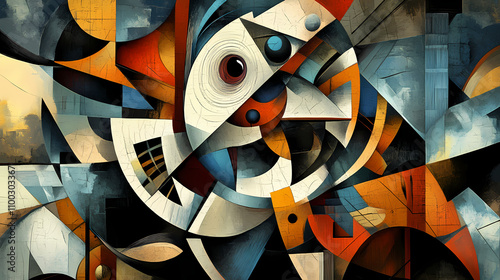 A skilled and adaptable shape-shifter, assuming different forms to suit various situations. - generative ai. Cubism. Illustration