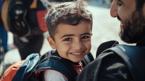 Social integration of refugees and asylum seekers, Reflecting humanitarian support, photography style photo