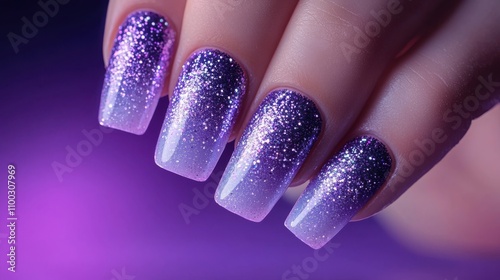 Winter nail art showcase colorful ombre glitter designs at home nail care tutorial cozy indoor setting creative beauty concepts