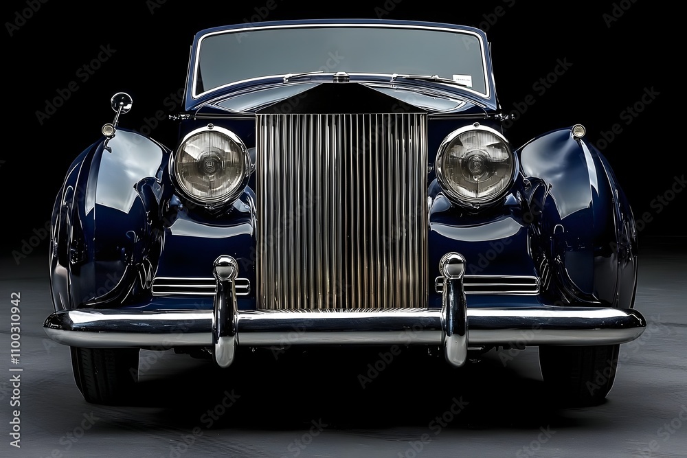 Fototapeta premium Front of an Elegant 1954 Vintage Convertible