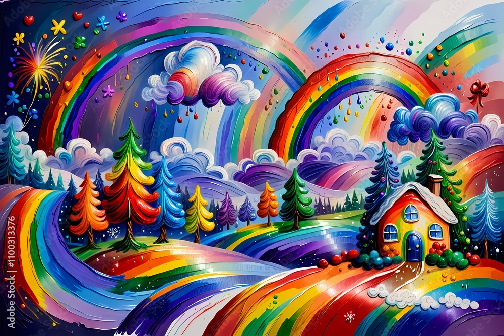 Fototapeta premium abstract rainbow background