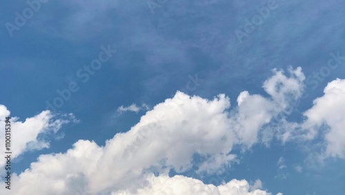 White Clouds And Blue Sky Background