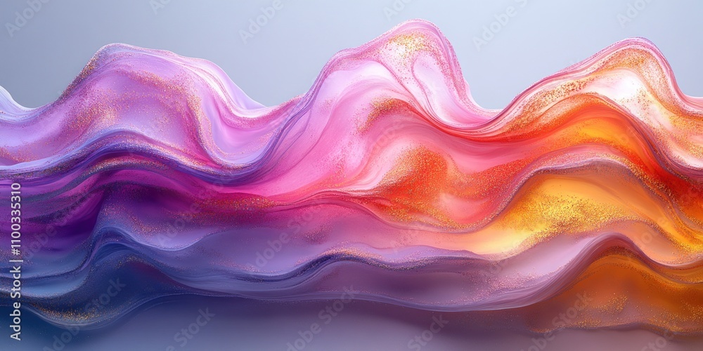 Obraz premium Abstract colorful flowing liquid wave.