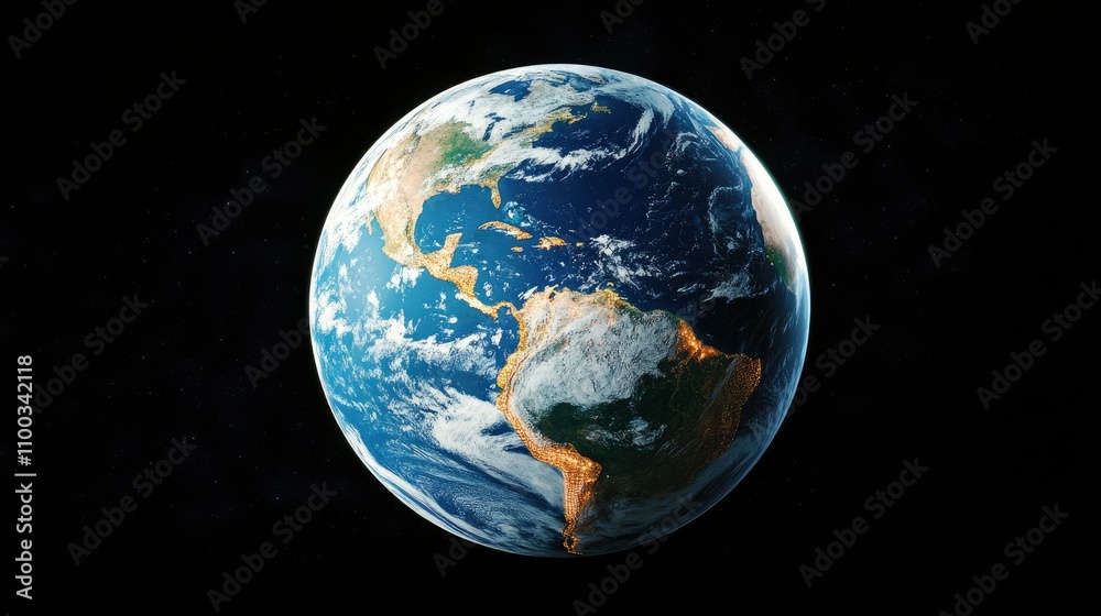 Obraz premium Earth insights digital gigapixel visualization