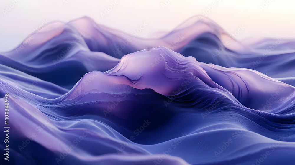 Obraz premium Abstract 3D Purple Landscape