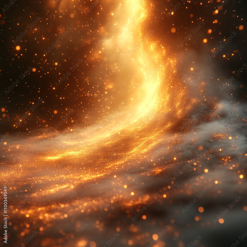 Fototapeta premium A surreal scene of floating dust particles