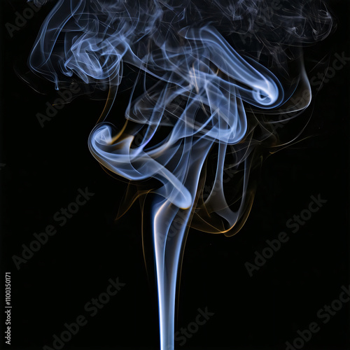 Smoke on a black basckground photo