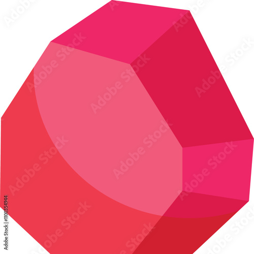 Geometric Pink Gemstone Icon