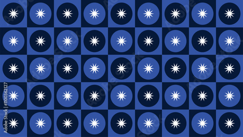 Blue batik pattern background wallpaper