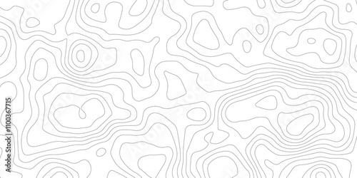 Abstract white background topography map. Topography map background geographic seamless pattern. topography map contour map background design.modern design with white background 