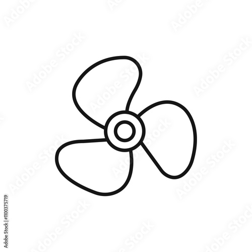 Boat screw icon Isolated flat vector in outline
