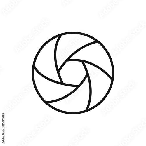 Camera shutter icon Isolated flat vector in outline