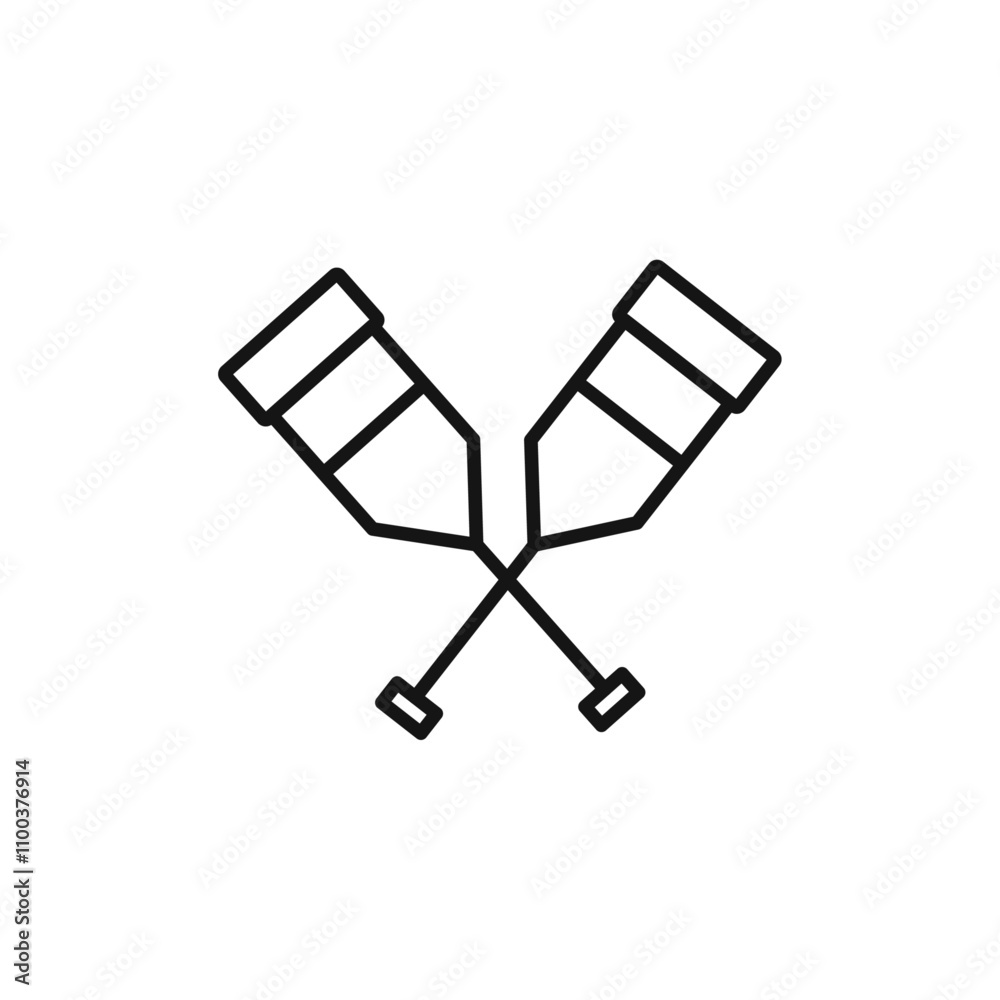 Fototapeta premium Crutch icon Isolated flat vector in outline