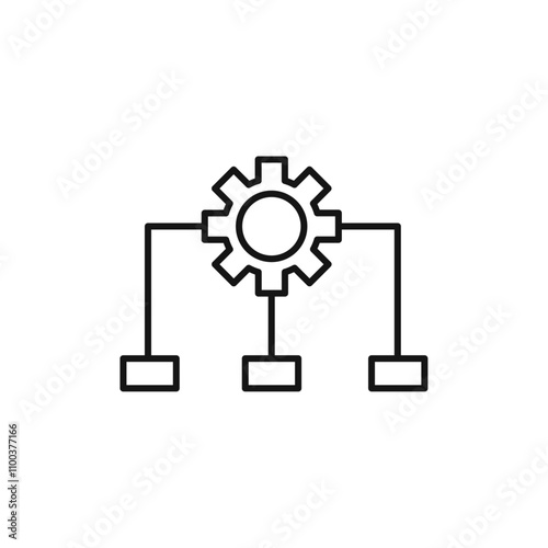 Data management icon Isolated flat vector in outline