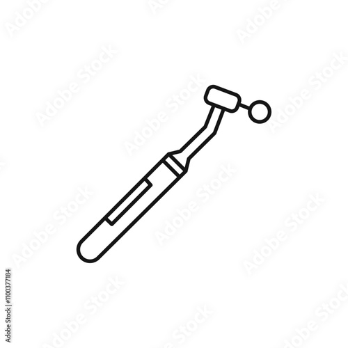 Dental drill icon Isolated flat vector in outline