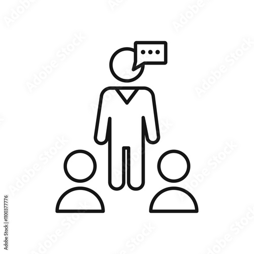 Expert opinion icon Isolated flat vector in outline