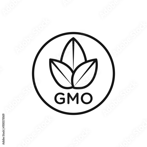GMO icon Isolated flat vector in outline