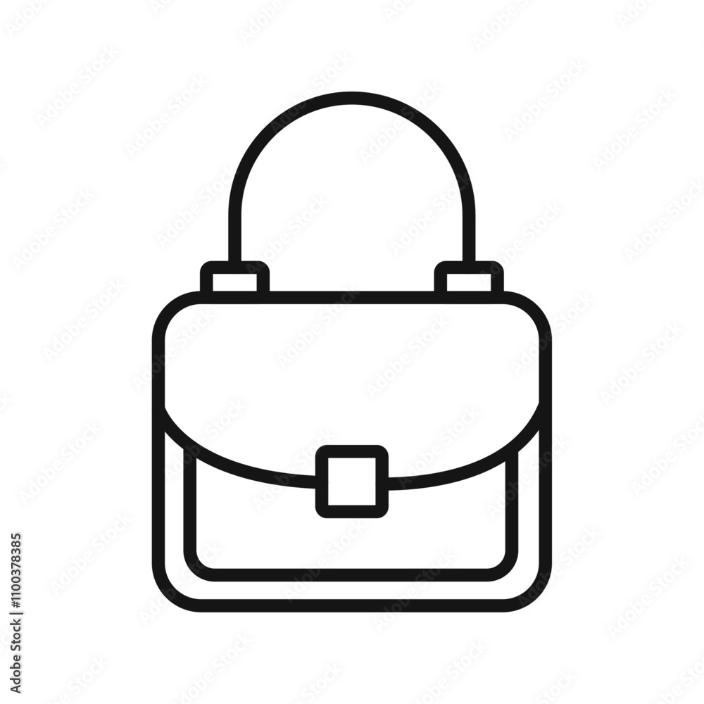 Handbag icon Isolated flat vector in outline Handbag icon Isolated flat vector in outline