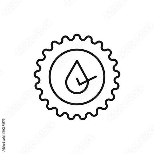 Hypoallergenic tested icon Isolated flat vector in outline