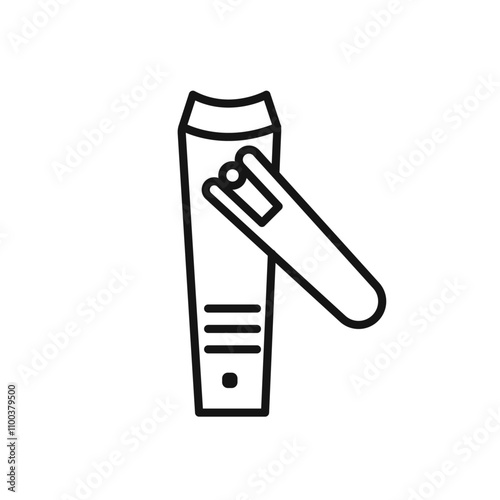 Nail clippers icon Isolated flat vector in outline