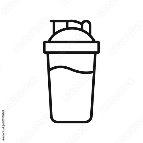 Protein shake icon Isolated flat vector in outline