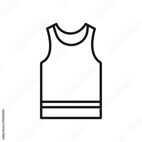 Sleeveless shirt icon Isolated flat vector in outline