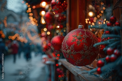 Christmas Decorations Background Photo  Uskudar Istanbul  Turkey