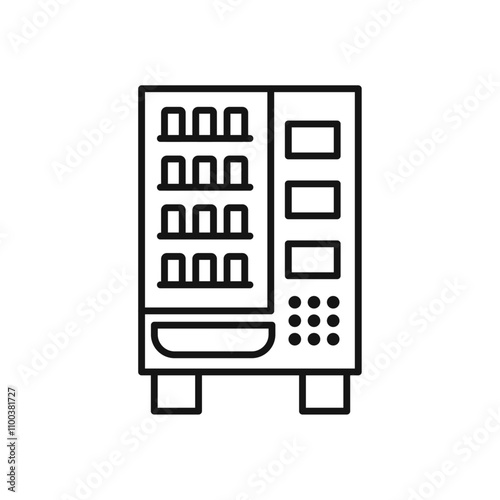 Vending machine icon Isolated flat vector in outline