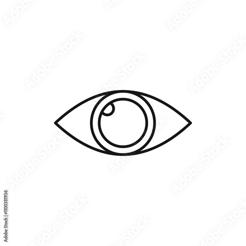 Visible icon Isolated flat vector in outline